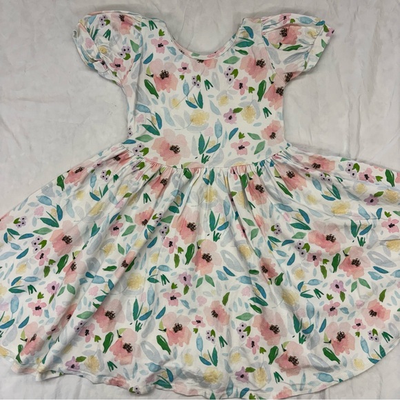 Vivie and Ash Floral Twirl Dress Short Sleeve Size 7 VGUC Pink Green Blue - Picture 6 of 6